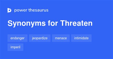 threaten thesaurus